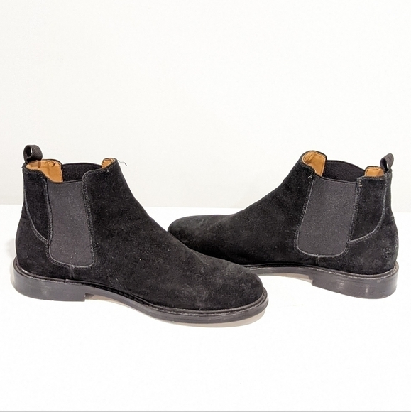 SPRING black suede ankle boots sz 8 - Picture 5 of 11